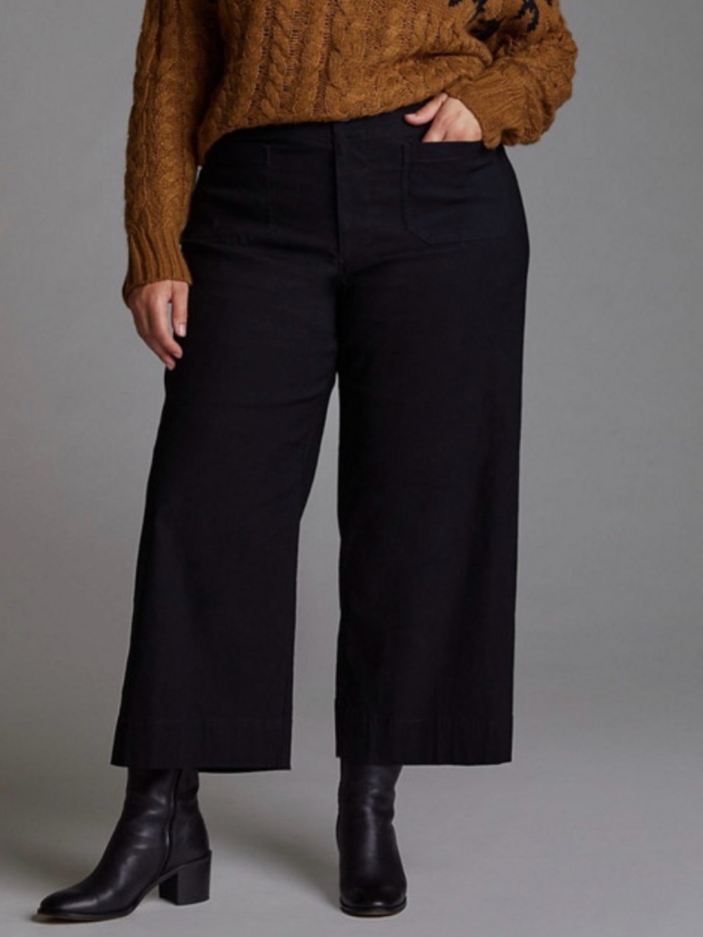 Maeve Colette Cropped Wide-Leg Pants